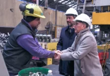 Descalzo y Cafiero visitaron la metalúrgica local Cintolo Hnos