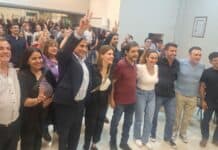 Acto del Frente Renovador en San Martín con los candidatos a diputados de Fuerza Patria
