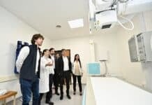 Kicillof y Kreplak recorrieron la sala de mamografía del Hospital Petrona V. Cordero de San Fernando