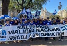 Viales denunciaron que Milei retiene fondos mientras subsidia a privados y advirtieron por el estado de las rutas gremiales-viales-alena-movilizacion