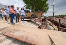 En el Puerto de Frutos, Julio Zamora supervisó la construcción de un mirador peatonal