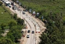 Ruta 4: Mejoraron banquinas para ordenar la circulación mientras avanza la obra