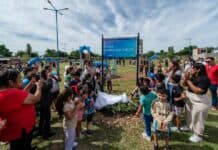 Mariel Fernández inauguró una Plaza en el barrio San Carlos de Trujui