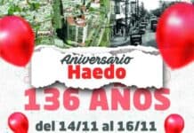 Haedo celebra un nuevo aniversario con actividades culturales