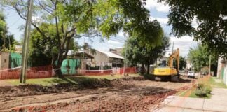 Avanzan las obras de pavimentación en San Miguel