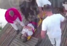 Balearon a una mujer que navegaba en un río de Escobar