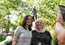 Soledad Martínez encabezó la reinauguración de la Plaza Vicente López y Planes en Olivos