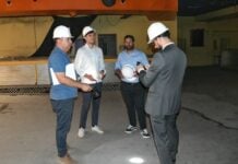 Lucas Ghi recorrió las obras del nuevo centro comercial en Haedo