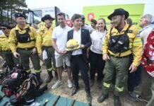 Kicillof participó de una jornada de formación y prevención de incendios forestales