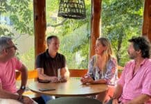 Abella visitó el nuevo complejo gastronómico de Ruta 4 y destacó el crecimiento comercial de la zona