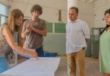 Juan Andreotti recorrió las siete escuelas que renueva el municipio en San Fernando