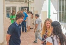 Juan Andreotti visitó la obra de renovación de la Escuela Especial N°503