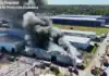 Impactantes imágenes del incendio que afectó depósitos de vinos y productos importados