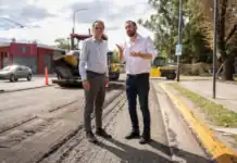 Repavimentan la avenida Vergara en Hurlingham