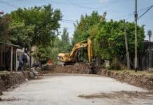 Avanzan las obras de pavimento en La Primavera y Kolynos