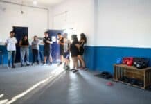 Eva Mieri visitó la renovación del SUM del club Villa Augusta de Ezpeleta InfoBAN