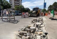 San Isidro avanza con las obras en el cruce de Centenario y Márquez