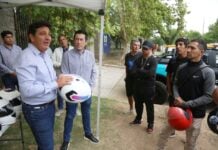 Operativos viales en Malvinas Argentinas: Marinucci y Nardini encabezaron controles y entregaron cascos