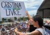 Mayra Mendoza habló en la marcha del 8M en Brasil y pidió la libertad de Cristina Kirchner