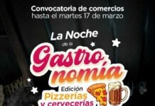 Invitan a pizzerías y cervecerías a ser protagonistas de una nueva edición de “La Noche de la Gastronomía”