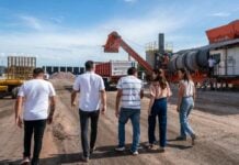 Mariel Fernández recorrió el nuevo predio de la planta asfáltica municipal en el Parque Industrial 2